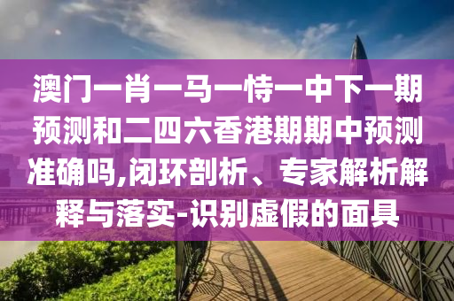 澳門一肖一馬一恃一中下一期預(yù)測和二四六香港期期中預(yù)測準(zhǔn)確嗎,閉環(huán)剖析、專家解析解釋與落實(shí)-識別虛假的面具